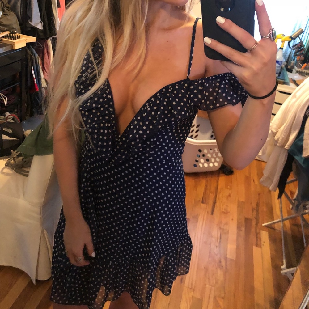 Polka dot mini dress